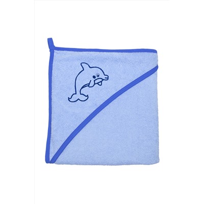 Махровое полотенце - уголок Дельфин разм 90х90 см