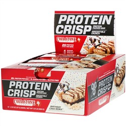 BSN, Protein Crisp, именинный торт, 12 батончиков, 57 г (2,01 унции) каждый