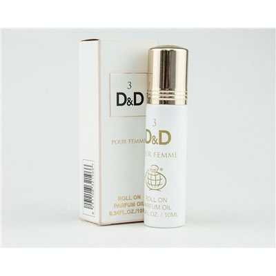 Масляные духи Fragrance World 3 D&D Pour Femme, Edp, 10 ml (ОАЭ ОРИГИНАЛ)