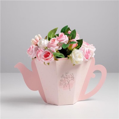 Коробка-переноска чайник «Расцветай» 39,4 х 25,4 см
