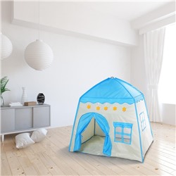 Палатка детская игровая «Домик» голубой 130×100×130 см 5202421