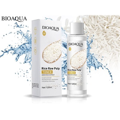 Тонер для лица с экстрактом риса Bioaqua Rice Raw Pulp Toner, 120 ml