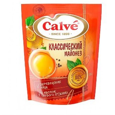 «Calve», майонез «Классический» 50%, 100 гр. KDV