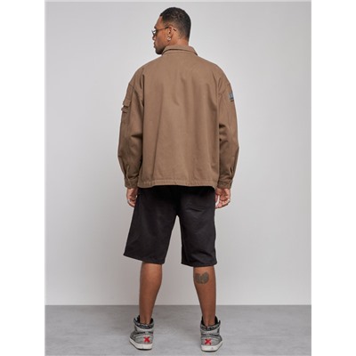 Джинсовая куртка мужская коричневого цвета 12776K