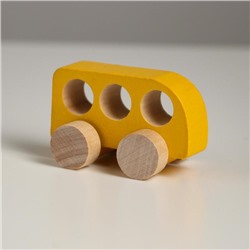 Деревянная игрушка «Каталка» «Машинка Томик» жёлтая 5401861