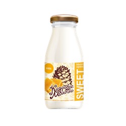 Кедровое молочко с медом / 200 мл / Стеклобутылка / Сава