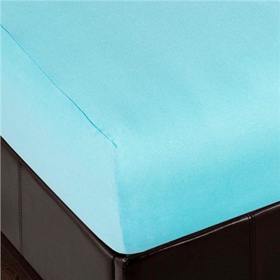 Простыня на резинке трикотажная 180х200 / Turquoise (бирюза)