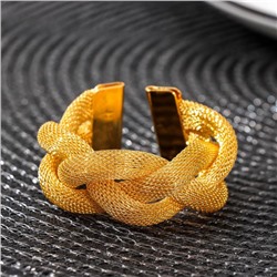 Кольцо для салфетки «Сплетение», d=4,5 см, цвет золотой