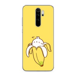 Силиконовый чехол Зайчик-бананчик на Xiaomi Redmi Note 8 Pro