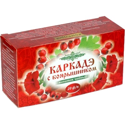 Конфуций. Напиток. Каркаде с боярышником 30 гр. карт.пачка, 20 пак.