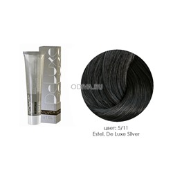 Estel, De Luxe Silver - крем-краска (5/11 cветлый шатен пепельный интенсивный), 60 мл