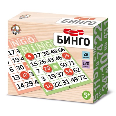 Игра настольная "Бинго" (карт.фишки)