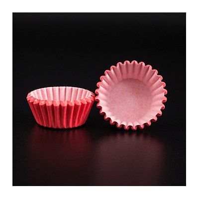 Капсулы бумажные для конфет Красные 25*18 мм, 20-25 шт