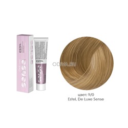 Estel, De Luxe Sense - крем-краска (9/0 блондин), 60 мл