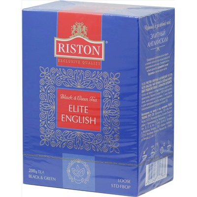 RISTON. English Elite Tea (Новый дизайн) 200 гр. карт.пачка