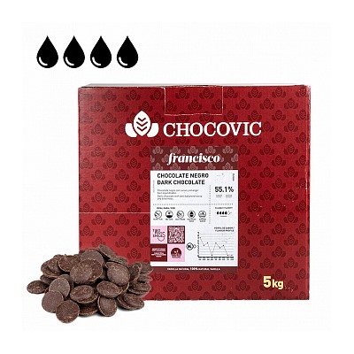 Шоколад Chocovic Francisco темный 55,1% 5 кг (CHD-Q56CHCV-94B)