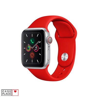Ремешок для Apple Watch из силикона 38/40 мм красный