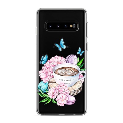 Силиконовый чехол Кофейная чашка на Samsung Galaxy S10