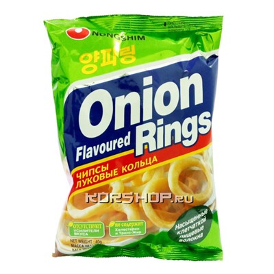 Чипсы Луковые кольца Нонг Шим/Onion rings Nongshim, Корея, 40 г. Акция