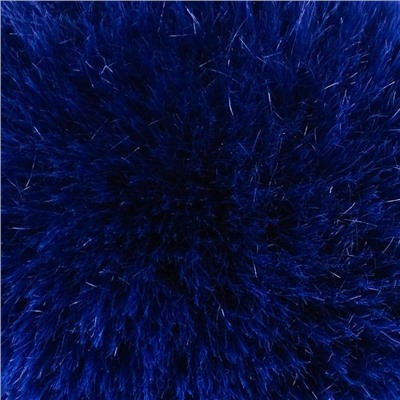 Помпон искусственный мех "Глубокий синий" d=7 см