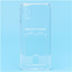 Чехол-накладка - SC276 с картхолдером для "Samsung SM-A055 Galaxy A05" (transparent)