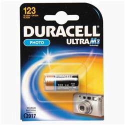 Батарейка 123A Duracell CR123A High Power (1-BL) (10/50)