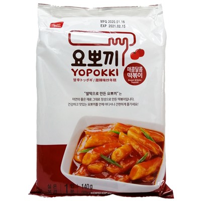 Токпокки в сладко-остром соусе Yopokki (1 порция), Корея, 140 г. Акция