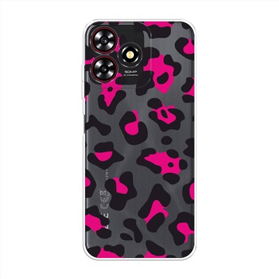 Силиконовый чехол Pink cow spots на ZTE Blade V50 Smart