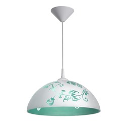 Светильник  Колпак "Рочелл" 1 лампа E27 40Вт белый-зеленый  д.350