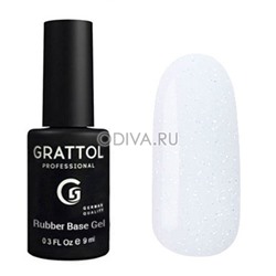 Grattol, Base Glitter - база-камуфляж с шиммером (№01), 9 мл