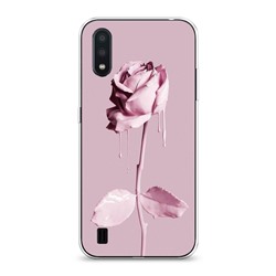 Силиконовый чехол Роза в краске на Samsung Galaxy A01