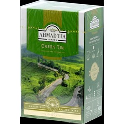 AHMAD TEA. Green tea 100 гр. карт.пачка