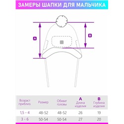 Шапка утепленная для мальчика NIKASTYLE 11з10123 ультрамарин