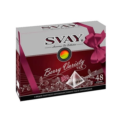 чай SVAY ассорти "Berry Variety" 2,5 г*48 шт. в пирамидках