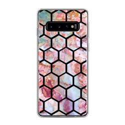 Силиконовый чехол Мраморные соты на Samsung Galaxy S10