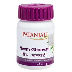 Ним Гханвати Патанджали (кровоочистительное и антипаразитарное) Neem Ghanvati Patanjali 60 табл.