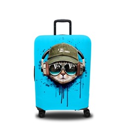Чехол для чемодана Кот DJ