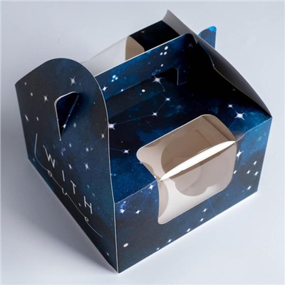 Коробочка для кексов With love, 16 × 16 × 10 см