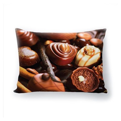 Подушка декоративная с 3D рисунком "Шоколадный рай"