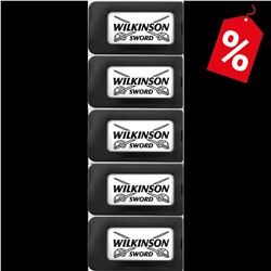 Лезвия для бритья классические двусторонние Wilkinson Sword 25шт. (5X5шт. =25 лезвий) (Pillar Box.)