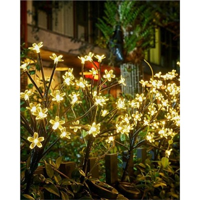 Уличный светодиодный фонарь на солнечной батарее Дерево Сакуры с 20 цветами