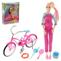 Кукла-модель «На прогулке» с аксессуарми, цвет розовый 9074863