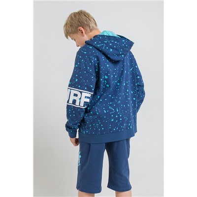 Куртка для мальчика КБ 301350 темно-синий, пятна краски к46