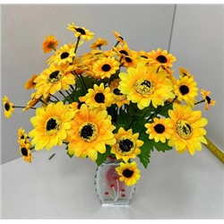 Цветы искусственные декоративные Подсолнухи малые (7 веток 14 цветков) 30 см