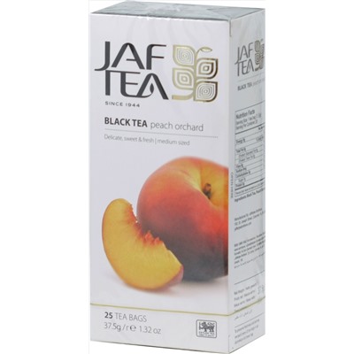 JAF TEA. Черный. Персик 37,5 гр. карт.пачка, 25 пак.