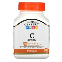 21st Century, Витамин C, 250 мг, 110 таблеток