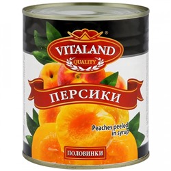 Персики половинки, сухой вес 1800 г  VITALAND