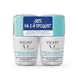 Vichy Deodorant - Дезодорант 48 ч против избыточного потоотделения 2*50 мл