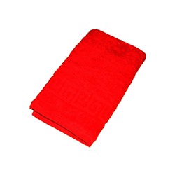 Махровое полотенце 155x200 красное пл.420