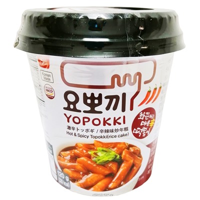 Токпокки с остро-пряным вкусом в чашке Hot and Spicy Yopokki, Корея, 120 г. Акция